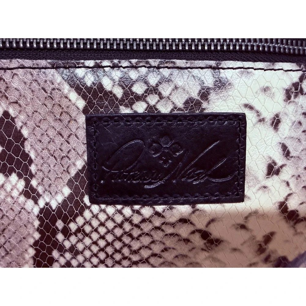 Patricia Nash Tinchi Leather Convertible Crossbody PYTHON BLACK‎   FANNY PACK